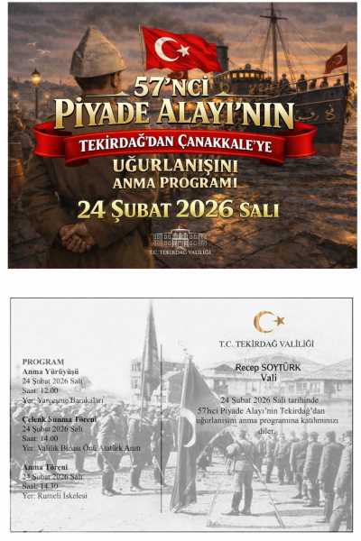 Tekirdağ'dan Çanakkale'ye Uğurlanışını Anma Programı